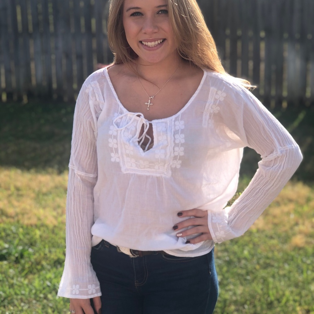 White AEO blouse